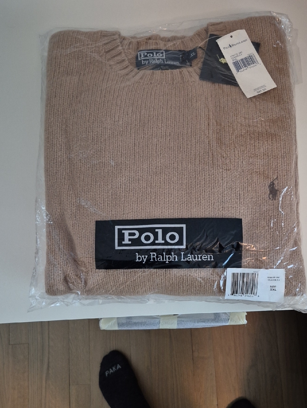 Polo by Ralph Lauren Tan/Camel -- Wool Luxury-  Crewneck Sweater - NWT